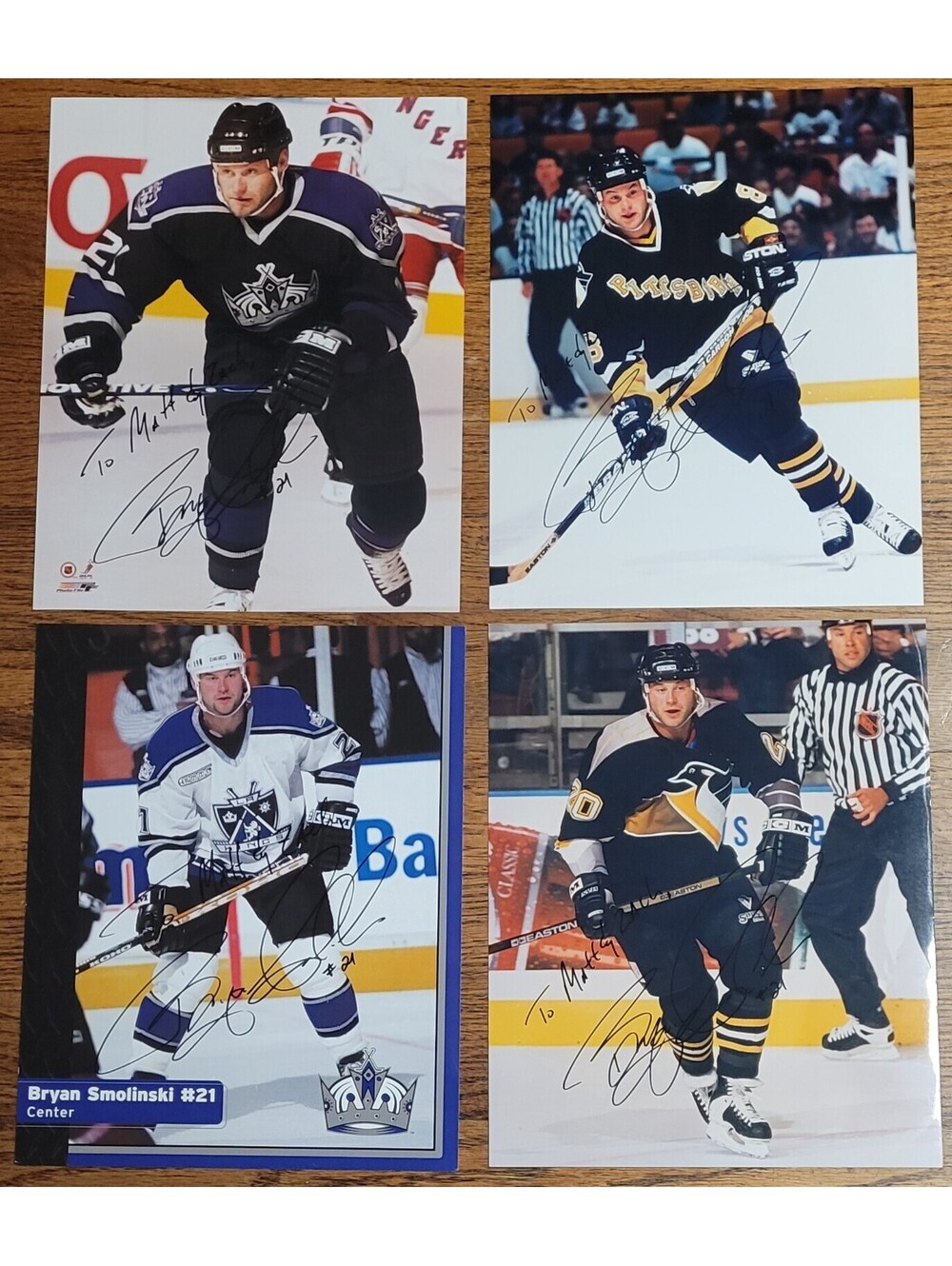 Bryan Smolinski #21 Hockey NHL Autographed Signed 8"x10" Photos - Lot of 4